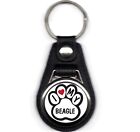 Dog Love Keyring Leather Fob Style