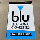 Blu Electronic Cigarettes Advertising Sign Lg 45x30 Display Corrugated Plastic B