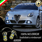 COPPIA LAMPADE FENDINEBBIA H3 LED CREE COB CANBUS ALFA GIULIETTA 6000K NO ERROR