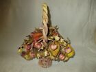 CAPODIMONTE NAPOLI ORIGINALE CERAMICA CESTO FRUTTA MOLLICA PORCELLANA