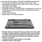 Lenovo ThinkPad UltraBase X200 X201 BN Dockingstation 44C0554 42X4963