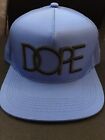 DOPE Snapback Baseball Cap Blue RRP £32/$40