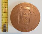 MEDAGLIA DEL CENTENARIO DI LOURDES IN BRONZO VINTAGE 1958 " FIRMATA COFFIN RARA.