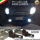 COPPIA LAMPADE H11 LED CANBUS FENDINEBBIA FIAT PUNTO EVO 6400LUMEN 6000K NOERROR