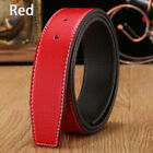 Genuine Leather Men Belts No Buckle For Women H Buckle Two Sides Belt Straps