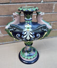 Art Nouveau Gerbing & Stephan Austria Majolica Griffin Handled Centrepiece