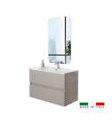 MOBILE BAGNO SOSPESO "PASTELLO" TORTORA, 90X47X60 CM