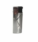 ELECTRONIC LIGHTERS REFILLABLE LIGHTER JET FLAME SILVER & BLACK COLOURS