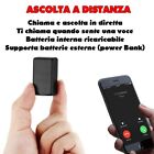 MICROSPIA AMBIENTALE GSM MICRO AUDIO CIMICE SPIA ANTIFURTO CASA AUTO UFFICIO