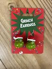 Grinch 3D Drop Earrings Grinchmas  Green Stocking Filler Christmas Jumper Day