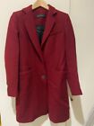 cappotto rosso burgundy Zara tg XS lana