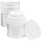 2 Pcs Airless Pump Container Vacuum with Lid Press Cream Jar