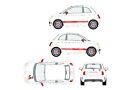 Fasce laterali Fiat 500 e 500 Abarth Adesivi per auto stickers decalcomanie