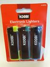 3 x KOOBI ELECTRONIC LIGHTERS Led Light Cigarette Gas Refillable UK