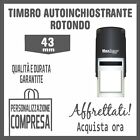 TIMBRO ROTONDO AUTOINCHIOSTRANTE + GOMMINA RESINA DIAMETRO 43MM  PERSONALIZZATO