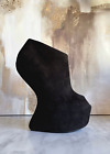 Giuseppe Zanotti stivaletti donna pelle camoscio nero sexy dark gothic rock 37