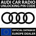 AUDI RADIO PIN CODE UNLOCK CHORUS CONCERT GAMMA SYMPHONY NAVIGATION PLUS RNS-E