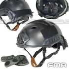 Elmetto US Helmet FMA FAST PJ in ABS + Kit Slitte Spugne Militare Softair BLACK