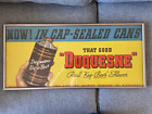 RARE 1940s Duquesne Beer Pittsburgh Keg-O-Beer Cone Top 11x24 Sign Framed