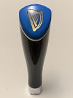 VINTAGE GUINNESS BEER PUMP TAP HANDLE, TOP w/ HARP ON BLUE BACKGROUND - USED