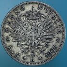 VITTORIO EMANUELE III 2 LIRE 1907 AQUILA SABAUDA SILVER COIN ARGENTO BB