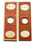 Pair  ANTIQUE  DIATOM MICROSCOPE SLIDES  by  TOPPING