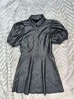 Zara Black Leather Dress Size M