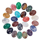 5-pack Oval Natural Gemstone Cabochon Crystal Bead Earring Necklace DIY 25*18mm