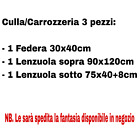 Set Lenzuola Neonato 100% Cotone Culla Lettino Coordinato Completo Carrozzina