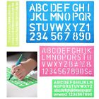 4 stencil con lettere e numeri stencil in plastica dimensioni assortite rig