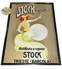 Specchio Pubblicitario STOCK BRANDY Trieste Barcola Vintage Idea Regalo Insegna
