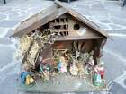 CAPANNA PRESEPIO LEGNO CON STATUETTE