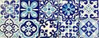 Ceramica Vietrese. Patchwork Vietri Blu Piastrelle 10x10 Decorate a Mano 10 Pz.