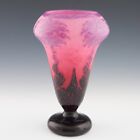 Charles Schneider Verre Francais Dahlias Vase c1927