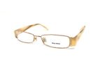 Miu Miu 63E 7OE-101 50◻16 | Montatura occhiali da vista oro in metallo