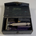 Antique Gillette Safety Razor with Senca Razor Box & Sharp Blade Case