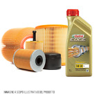 Kit tagliando auto 4 filtri e 6 litri olio motore Castrol Edge 5W30 (KF0032/fo)