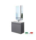 MOBILE BAGNO SOSPESO "PASTELLO" GRIGIO CON 2 ANTE, 80X37X69 CM