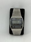 Vintage Seiko C359-5000 Calculator Chrono-Alarm Quartz LCD Black Face Watch