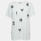 Givenchy White Beaded Logo Cotton T-Shirt XS