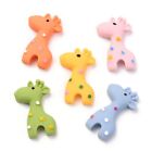 6 Cabochons 29x18mm Giraffe Harz Resin Bunt Scrapbooking - 2123