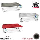 BOX STORAGE BAULE CONTENITORE DUNE CM 60X40X18 H - LT. 30 CON RUOTE COPERCHIO