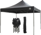 Gazebo Pop Up 3MX3M Completamente Impermeabile Nero