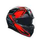 Casco AGV Integrale Doppia Visiera K3 COMPOUND BLACK/RED Taglia xxl