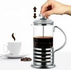 CAFFETTIERA TEIERA INFUSIERA A PISTONE STANTUFFO VETRO E ACCIAIO SATINATO 600ml