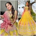 LEHENGA CHOLI INDIANO BOLLYWOOD FESTA DI MATRIMONIO ABBIGLIAMENTO PAKISTANO P...