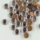 132 *** Lot de 20 cabochons anciens verre de Bohême 8mm ROSE POUDRE gold