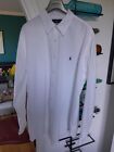 CHEMISE SHIRT RALPH LAUREN CLASSIC FIT XXL WHITE WHITH NAVY BLUE PONY EX. COND.