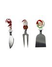 COLTELLI FORMAGGIO CHRISTMAS SET 3 PEZZI VETRO/INOX