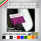 3 Pezzi Adesivo EASY PARK da Interno Vetro in Vinile 50X40 Sticker Easypark